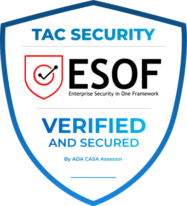 ESOF Verified and Secured — assessed by TAC Security, ADA CASA Assessor